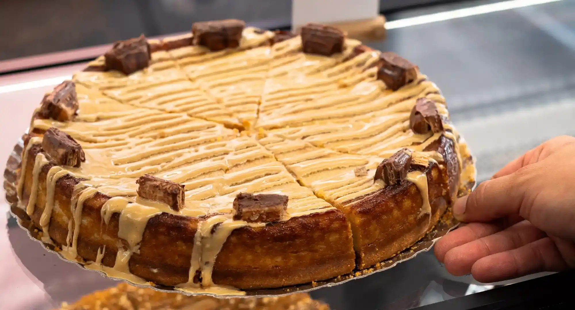 Tarta de queso Cheesequería recién horneada